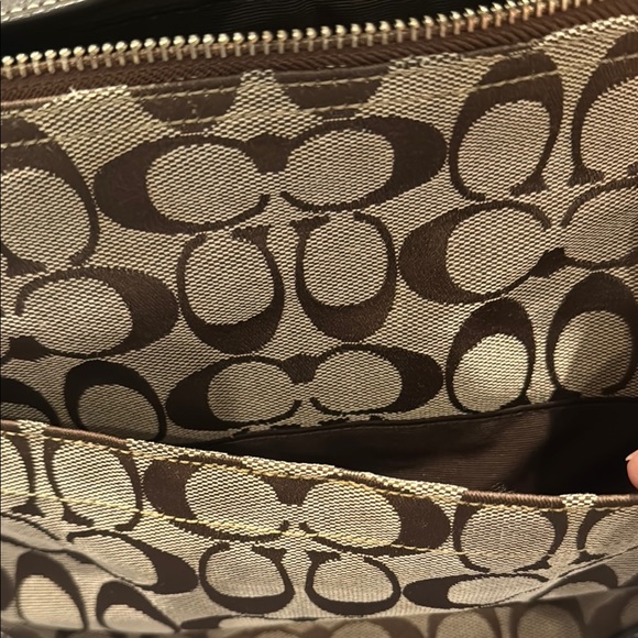 Coach Brown Signature Shoulder Bag - Picture 3 of 15